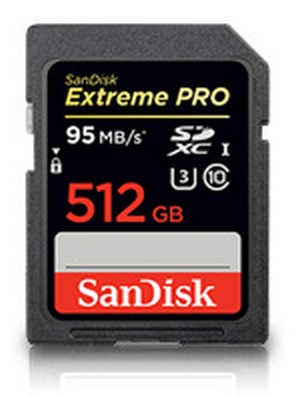cel mai mare card sd de 512 gb vine de la sandisk